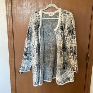 Super Soft Black and White Cardigan